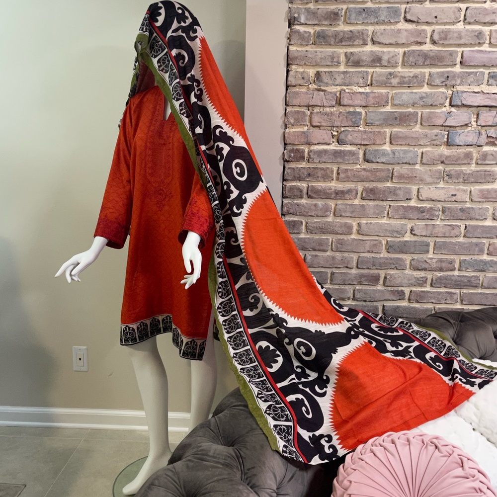 Xxl khaadi orange 2 piece